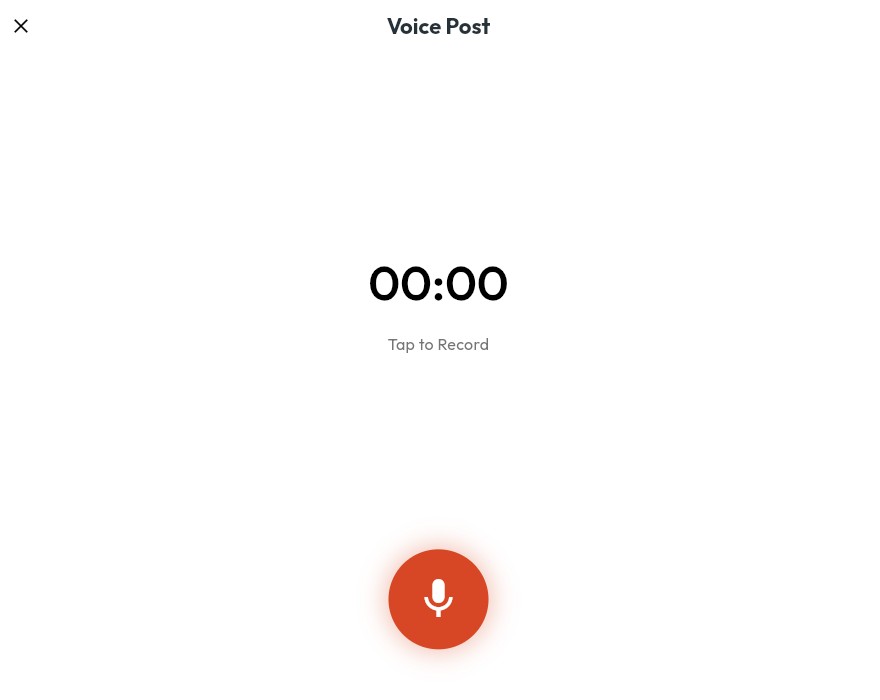 Voice-to-post feature demo